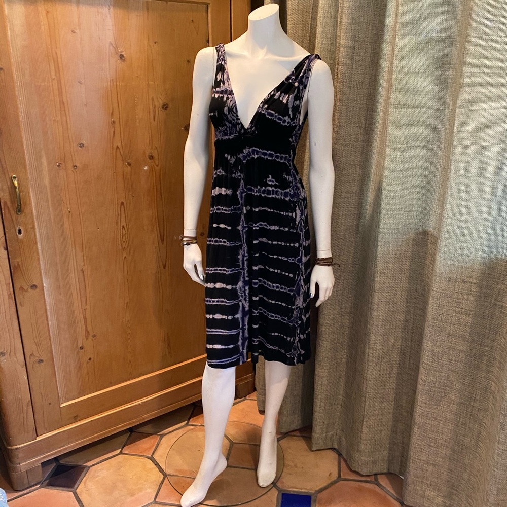 Gypsy black tie dye dress
